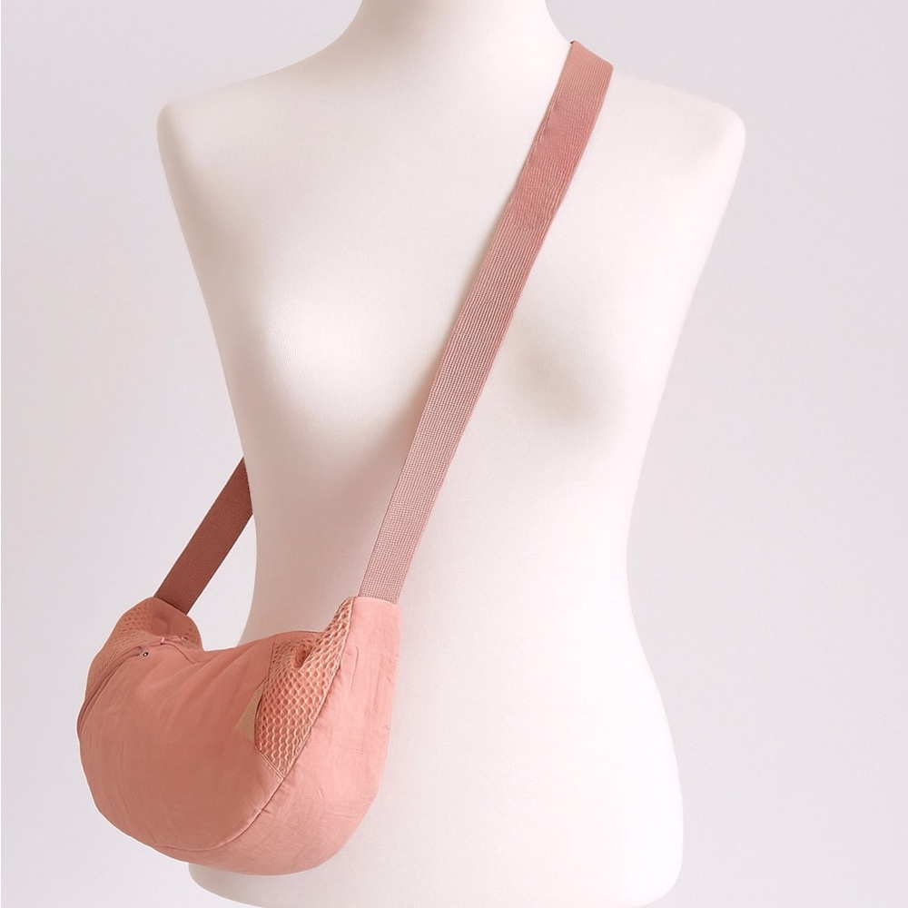 Vintage 1980s Space Sac Sling Shoulder Bag Pink Nylon‎ - Picture 2 of 16
